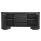 Modway - Duval 71" arrondi Armoire de rangement de buffet - Noir-Assemblée requise