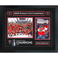 Sergei Bobrovsky Florida Panthers 2025 Stanley Cup Champions 18x22" Player Championship Frame - Impression encadree - 22" x 18"-Qualité supérieure - virtual frames