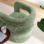 Modway - Jaylin Rembourré Chenille Chaise d’accent - Basil-Cadre en forme de U