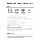 Samsung - Oreillettes Galaxy Buds3 Pro – Blanc-Vivez une expérience immersive avec TV 360 Audio. Plongez dans une expérience sonore spatiale. La fonction 360 Audio identifie la direction exacte du son lorsque vous inclinez la tête, offrant un son ambiophonique pour une expérience d’écoute et de visionnage plus vivante.