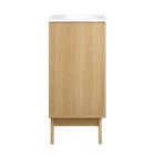 Modway - Soma 18" Vanette de salle de bain - Oak White-Finition du grain du bois