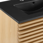 Modway - Render Fixation murale de 30" Vanette de salle de bain - Noir de chêne-Matchs non inclus