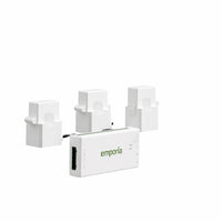 Emporia - Vue 3 Moniteur d'énergie domestique triphasé intelligent-Prêt pour systèmes électriques triphasés et inclut un capteur supplémentaire 200A conçu pour installations commerciales légères triphasées quatre fils jusqu à 415Y 240VAC et moins de 600A, compatible avec systèmes utilisant une connexion neutre et non compatible avec systèmes triphasés trois fils delta sans neutre donc aucun capteur supplémentaire n est requis