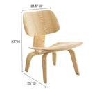 Modway - Fathom Chaise longue - Naturel-Construction en contreplaqué moulé