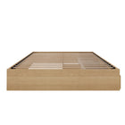 Nexera - Lit double 3 tiroirs, Érable naturel-Accommode un matelas standard de format double.  Sommier non requis. Capacité de charge: 500 lbs