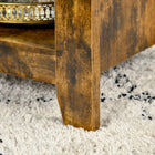 HOMCOM - Table basse relevable avec rangement caché et étagères ouvertes - brun-Couleur : brun rustique