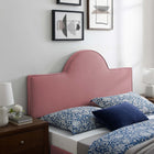 Modway - Dawn Performance Velvet Tête de lit jumelée, Rose poussiéreuse-Construction en contreplaqué et MDF
