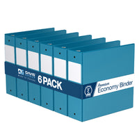 Davis Group Super économie, Reliure à anneaux ronds 3 po, paquet de 6 – Bleu Turquoise-3 Reliure À Anneaux