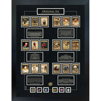 Original Six Collage With 6 Pins - Impression encadree - 27" x 35"-Qualité supérieure - print framed