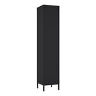 Manhattan Comfort - Armoire de rangement individuelle moderne Naomi 15 po avec casier - Noir-Acier: Nettoyage: Essuyez avec un chiffon doux et sec. Pour les taches tenaces, utilisez un détergent doux avec de l’eau, puis séchez avec un chiffon pour éviter les traces d’eau. À éviter: N’utilisez pas de tampons abrasifs qui pourraient rayer la surface. Évitez de laisser de l’eau ou de l’humidité sur la surface pendant de longues périodes.. Entretien: Vérifiez régulièrement la présence de rouille, surtout dans l