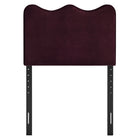 Modway - Athena Velours de performance résistant aux taches Tête de lit jumelée, Mûrier-Quatre positions de montage ajustables