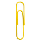 JAM Paper - Trombones géants colourés - grands trombones jaunes de 5 cm - paquet de 75- Trombones de qualité supérieure fabriqués à partir de fil d'acier recouvert de vinyle de haute qualité