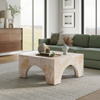 Modway - Valen Intérieur - Terrasse extérieure Béton voûté Table basse - Honey Onyx-Pieds de nivellement non marqués