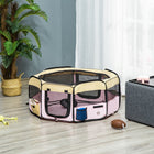 PawHut - Hexagon Fabric Portable & Foldable Pet Playpen-2 portes zippées pratiques pour l'accès