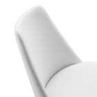 Modway - Lippa Salle à manger pivotante Cuir végane Fauteuil d’appoint - Blanc blanc-9