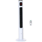HOMCOM - Ventilateur tour 46 po pour chambre avec oscillation à 70° et télécommande - blanc-Comprend 3 modes (Normal, Naturel, Sommeil) et 3 vitesses (Élevée, Moyenne, Basse) 
