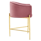 Modway - Savour Touffe Tabouret de comptoir - Rose poussiéreuse-Rembourrage en mousse dense