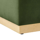 Modway - Tilden Velous de performance carré 17" Rembourré Ottoman - Moss Green Natural-8