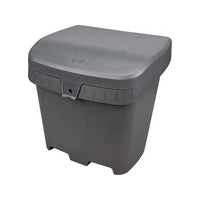 RMP - Maintenance Products Contenant pour sel et sable - Gris - 21" H x 27" l x 26" P - 4.24 pi³ -Il peut également servir à ranger du matériel de jardinage, des articles de sport, des articles de piscine, des outils, des déchets/recyclables ou tout autre objet que vous souhaitez stocker en toute sécurité