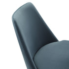 Modway - Lippa Salle à manger pivotante Performance Velvet Fauteuil d’appoint - Blanc Cadet Bleu-9