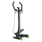 Soozier - Mini Stepper Avec Bandes De Résistance - Stepper Avec Écran Lcd Pour Salle De Sport À Domicile-Appareil de stepper twist avec guidon et moniteur LCD multifonction    