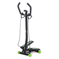 Soozier - Mini Stepper Avec Bandes De Résistance - Stepper Avec Écran Lcd Pour Salle De Sport À Domicile-Appareil de stepper twist avec guidon et moniteur LCD multifonction    