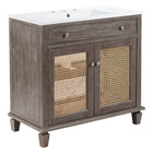 Modway - Lilo 36" Vanette de salle de bain - Gris blanc-7