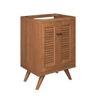 Modway - Birdie 24" Bois de teck Armoire de toilette de salle de bain (lavabo non inclus) - Naturel-Assemblée requise