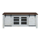 Modway - Bennington Porte coulissante rustique de 71 po Meuble TV, Blanc-Portes coulissantes doubles