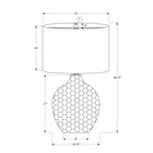Monarch Specialties - Luminaire - 25 po H Lampe De Table - Abat-Jour Noir - Résine Brune - Contemporain-Munie d'un cordon transparent de 6 pieds de long, cette lampe polyvalente est idéale pour les tables d'appoint, les tables de chevet, les consoles ou les tables de nuit pour un éclairage élégant