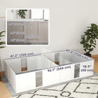 PawHut - Caisse de mise bas avec portes amovibles pour grands chiens - 96 po L x 47 po l x 19 po H-Panneau en acrylique transparent permet de vérifier rapidement les chiens