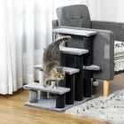 PawHut - Escalier pour chat à 4 marches, petit arbre avec jouet - 23,5 po x 16 po x 25 po-Léger et compact, vous pouvez le déplacer à volonté 