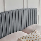 Modway - Rebecca Performance Velvet Tête de lit jumelée, Charbon de bois-Cadre en bois massif et panneaux de particules