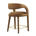 Modway - Pinnacle Performance Velvet Tabouret de comptoir - Or brun - Ensemble de 2-7