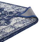 Modway - Kazia Treillis floral vieilli Tapis de 5 pi l x 8 pi L - Bleu foncé et ivoire-Matériel durable