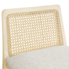 Modway - Monarch Bois et rotin Tabouret de comptoir - Ivoire blanc ancien tissé naturel à bruyère-8