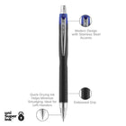 Uniball - Stylos à bille rétractables uni-ball Jetstream - pointe moyenne (1,0 mm) - bleu - paquet de 2-Les stylos à bille sans acide sont parfaits pour tous vos besoins d’écriture personnels et professionnels