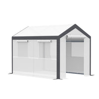 Outsunny - Serre de jardin robuste à entrée piétonne 6,6 pi x 10 pi x 7 pi-Idéal pour cultiver des plantes, des fleurs et des paysages de manière efficace et rapide tout au long de la saison  
