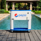 Permasteel - Glacière ovale Pepsi de patio 80 pintes - Blanche-Extérieur : acier avec revêtement en poudre