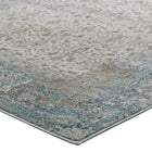 Modway - Dilys Treillis floral vintage vieilli Tapis de 5 pi l x 8 pi L - Brun sarcelle et beige-Haute densité / Tissé à la machine