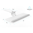 ShoppingAll - Plateau à clavier réglable sous le bureau avec tiroir coulissant de 25 po L x 9,8 po P - Blanc-6