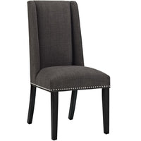 Modway - Baron Tissu Chaise à manger - Brown-Fauteuil d’appoint moderne élégant