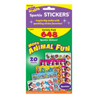 TREND - Pack varié d’autocollants scintillants animal fun - 2 paquets de 648-36 modèles, 5/8 po à 1 po de diamètre.