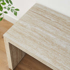 Modway - Mirella Faux travertin de 53,5" Banc - Travertin-Placement polyvalent