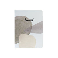 Hilroy - Journal Tons taupe abstraits - 6 po x 8 po - 96 Feuilles-Couverture en tissu au motif abstrait 