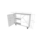Nexera - Console de rangement 2 portes Slim, Blanc-8
