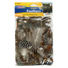 Creativity Street Plumes naturelles - Couleurs naturelles assorties - Tailles assorties - 1/2 oz, Paquet de 3-Tailles assorties