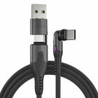Statik - 360 Pro Câble de Charge/Sync Universel Magnétique 6.6 pi, Noir-Câble universel : comprend des embouts Lightning, USB-C et Micro-USB pour charger n’importe quel appareil, ainsi qu’un adaptateur USB-C et USB-A pour fonctionner avec n’importe quel adaptateur secteur