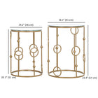HOMCOM - Table basse ronde gigogne - or - ensemble de 2-Couleur : Or 