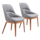 Zuo - Ayr Chaise de salle à manger - Gris ardoise - Ensemble de 2-Assemblage requis